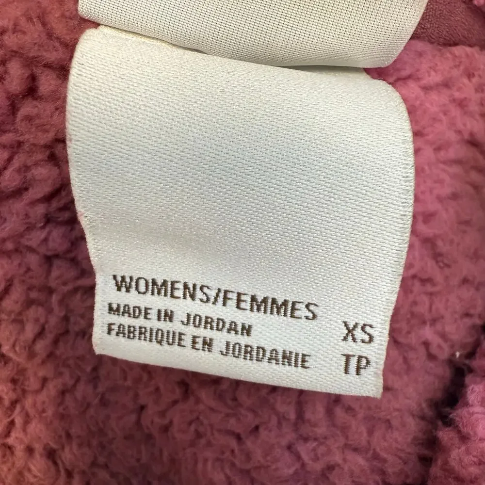 The North Face Half Zip Pullover Hoodie Women's XS Pink Camo Campshire Fleece - Picture 7 of 11